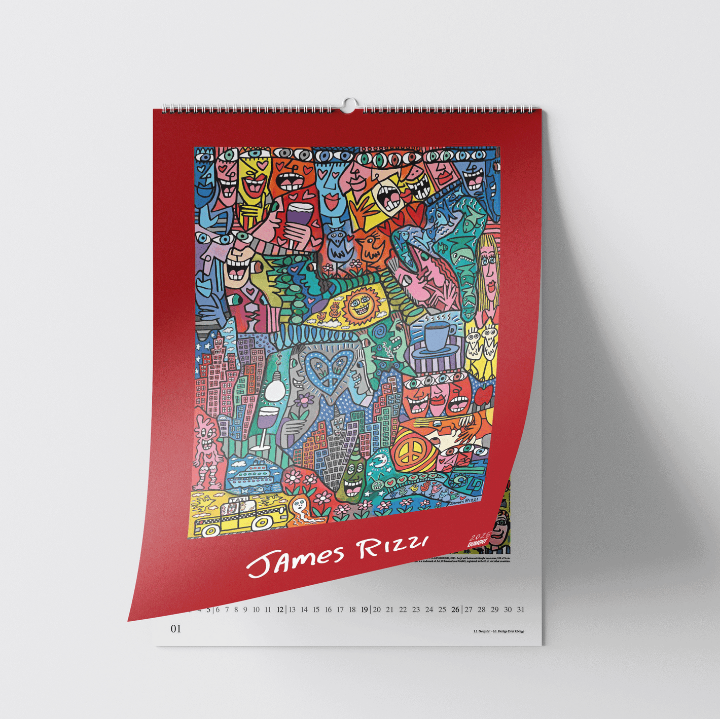 James Rizzi Kalender 2025 - Wandkalender 2025