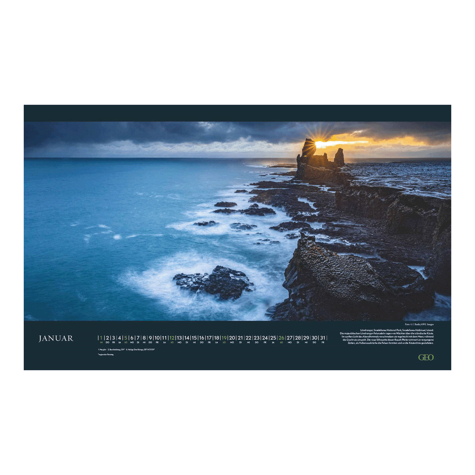 GEO Augenblicke In Der Natur Wandkalender 2025 - 58x36 Cm Naturfotografie